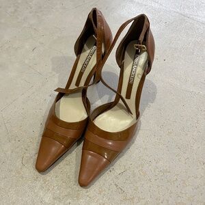 NIB Enzo Angiolini, Camel Color, Leather 3" Pumps Heels 6.5M